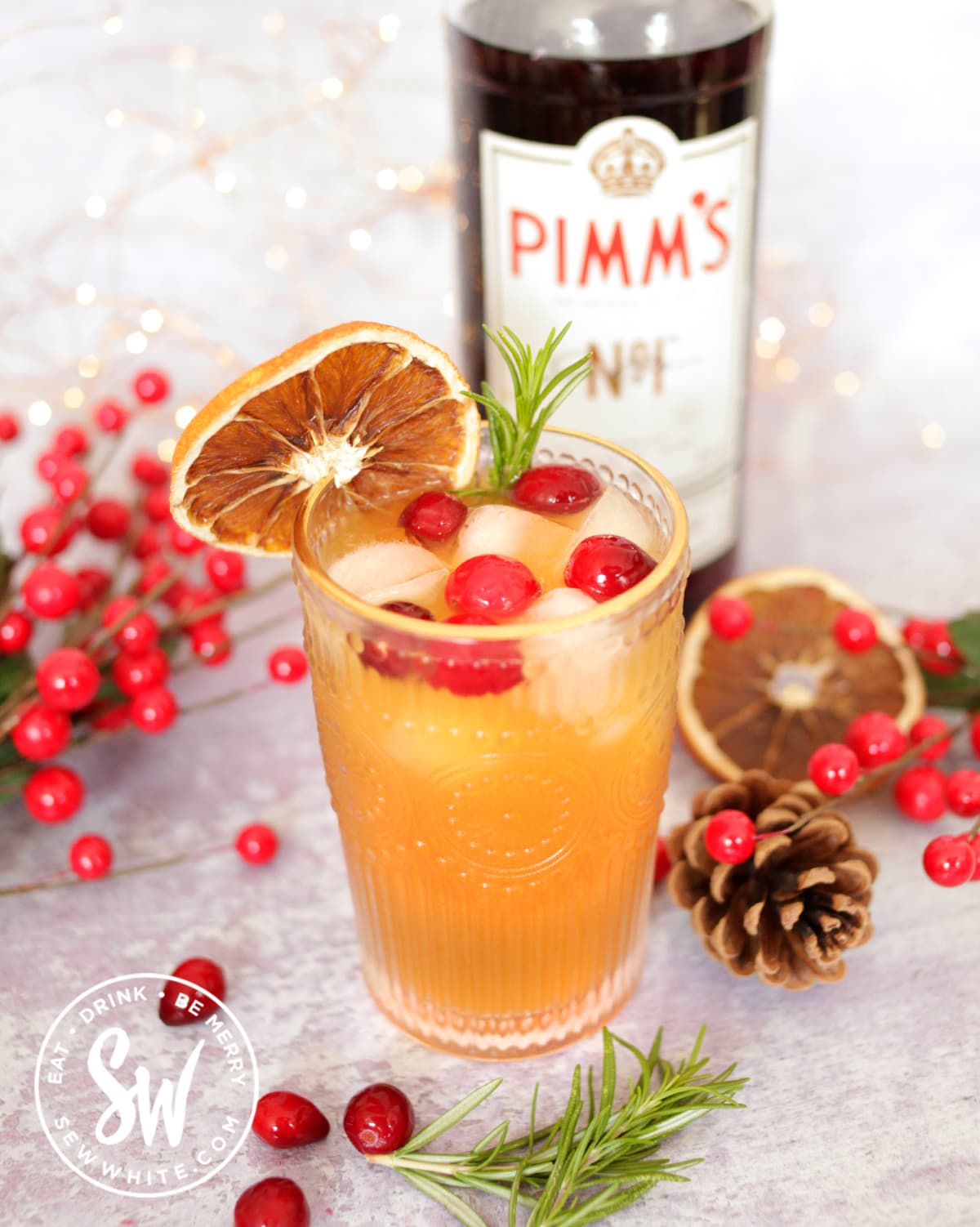 Christmas Pimm's Recipe Sew White